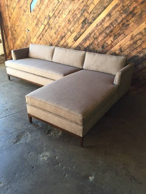 Mid Century Style Custom Reversible Sofa Chaise Lounge