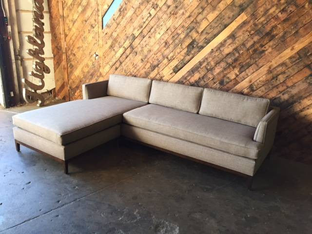 Mid Century Style Custom Reversible Sofa Chaise Lounge