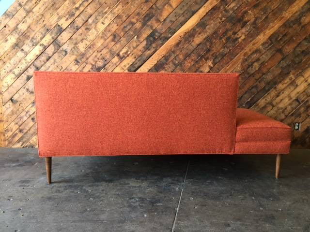 Mid Century Style Custom Day Bed Tweed Sofa