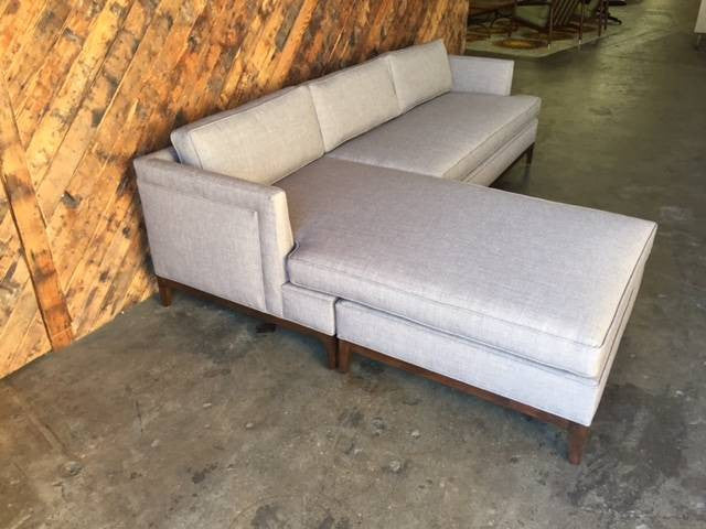 Mid Century Style Custom Reversible Sofa Chaise Lounge