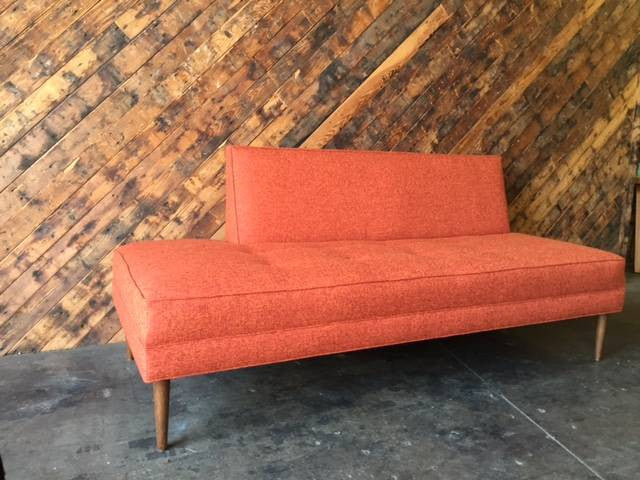 Mid Century Style Custom Day Bed Tweed Sofa