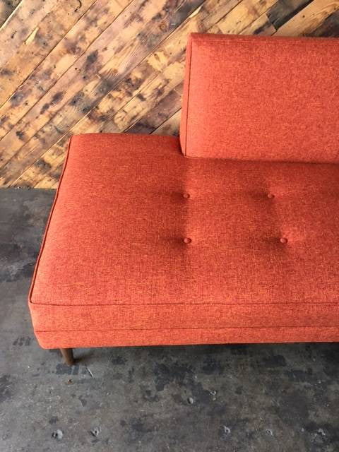 Mid Century Style Custom Day Bed Tweed Sofa