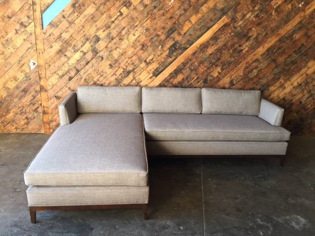 Mid Century Style Custom Reversible Sofa Chaise Lounge