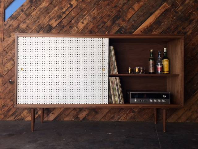 Mid Century Style Custom Perforated X Large Credenza