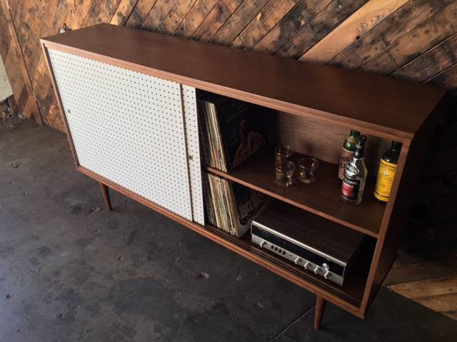 Mid Century Style Custom Perforated X Large Credenza