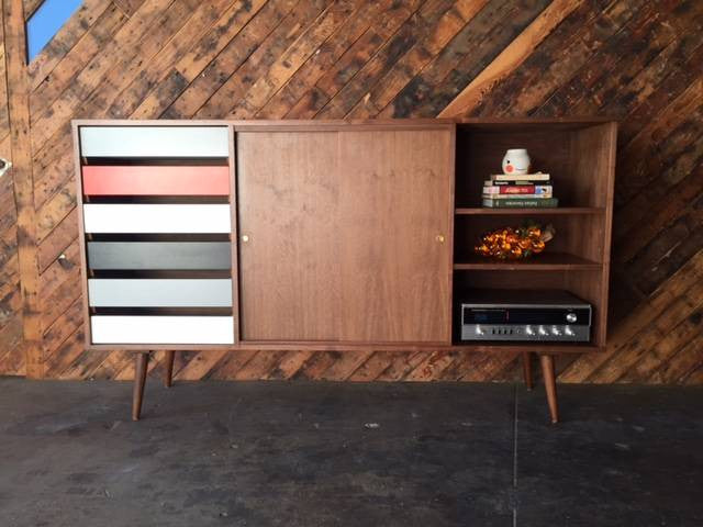 Mid Century Style Custom X Large Credenza with 6 drawers