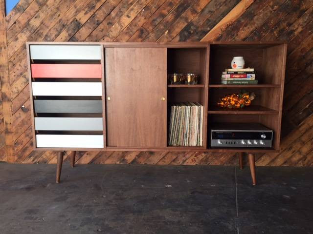 Mid Century Style Custom X Large Credenza with 6 drawers