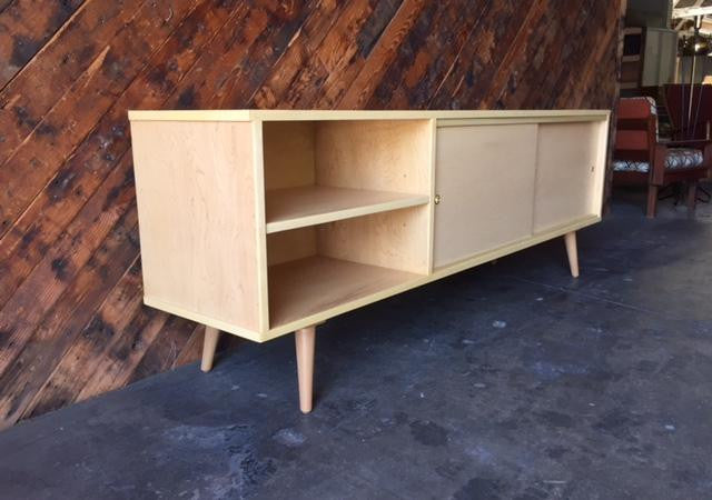 Custom Mid Century Style Maple Credenza