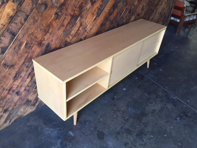 Custom Mid Century Style Maple Credenza