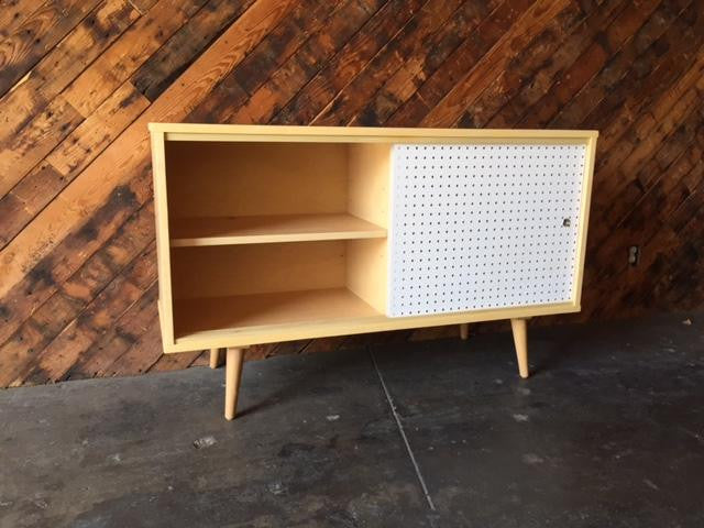 Custom Mid Century Style Maple Credenza