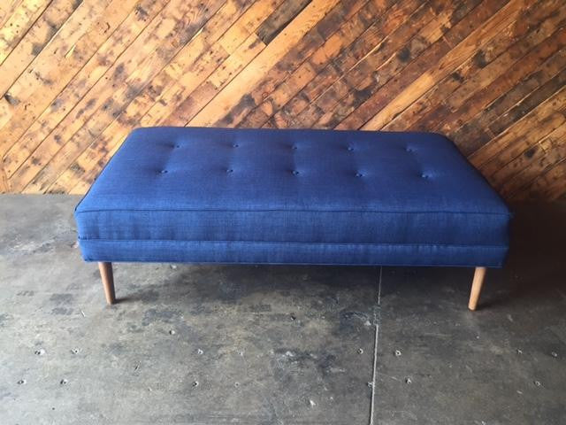 Mid Century Style Custom Bench Ottoman