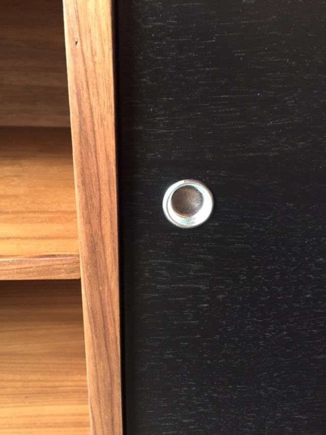 Custom Mid Century Style Walnut Credenza Cabinet