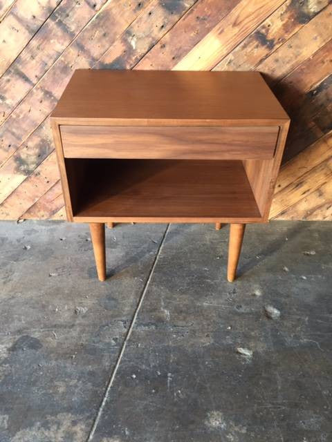 Mid Century Style Walnut Night Stand