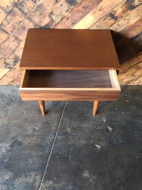Mid Century Style Walnut Night Stand