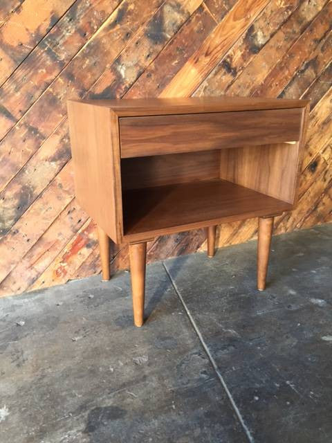 Mid Century Style Walnut Night Stand