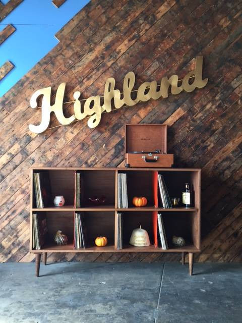 Custom Two Tiered Modern Record Cabinet Credenza, Mid Century Style