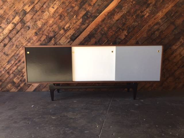 Mid Century Style Walnut Credenza