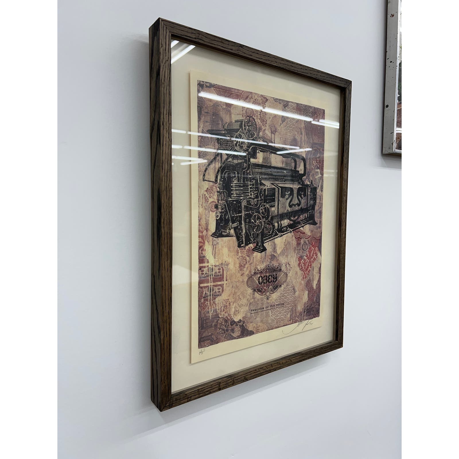 Freedom of the Press by Shepard Fairey, signed framed lithograph