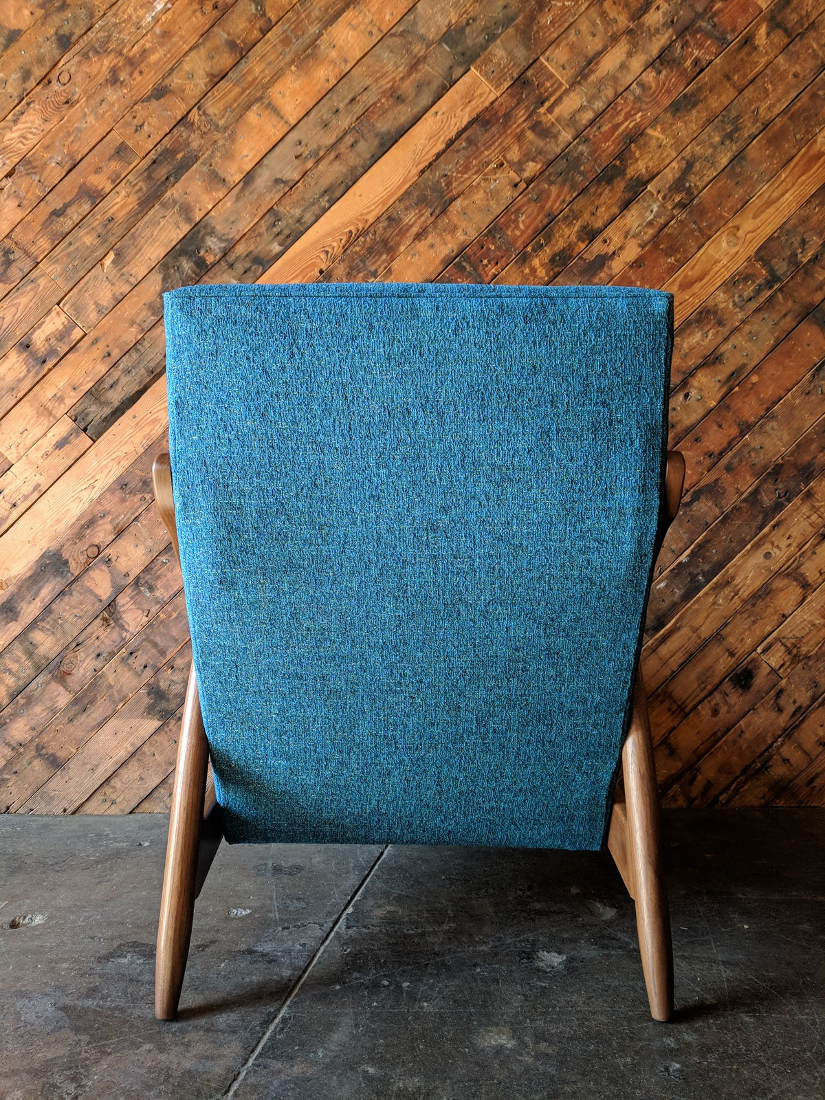 Custom Danish Mid Century Style Lounge Chair