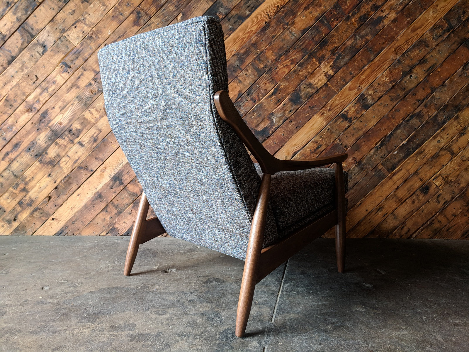 Custom Danish Mid Century Style Lounge Chair