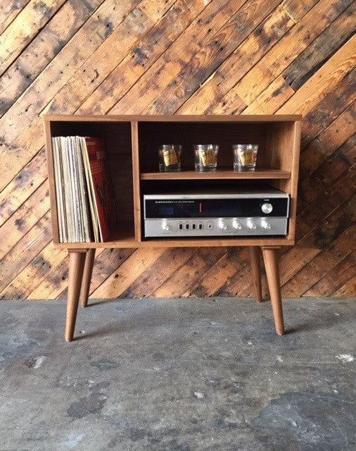 Mid Century Style Custom Bar Record Cabinet