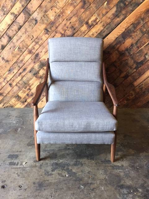 Custom Danish Mid Century Style Lounge Chair