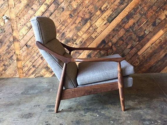 Custom Danish Mid Century Style Lounge Chair