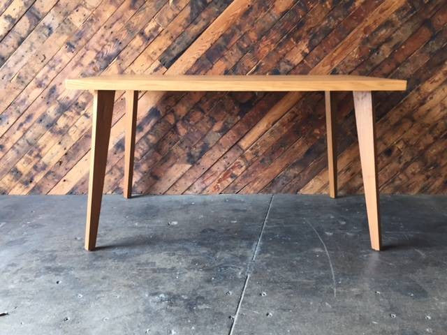 Mid Century Style Custom Oak Desk Dining Table