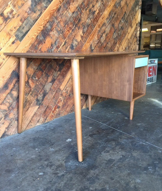 Mid Century Style Custom Walnut Desk