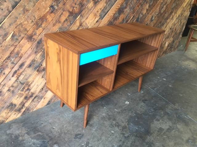 Mid Century Style Custom Small Credenza with 1 drawer and no doors
