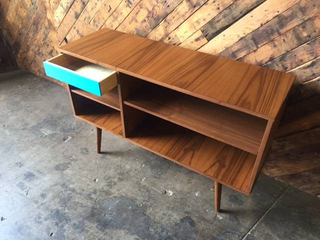 Mid Century Style Custom Small Credenza with 1 drawer and no doors