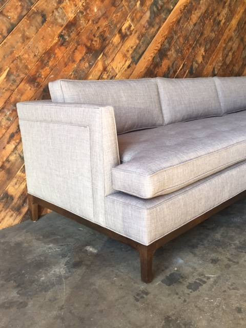 Mid Century Style Custom Reversible Sofa Chaise Lounge
