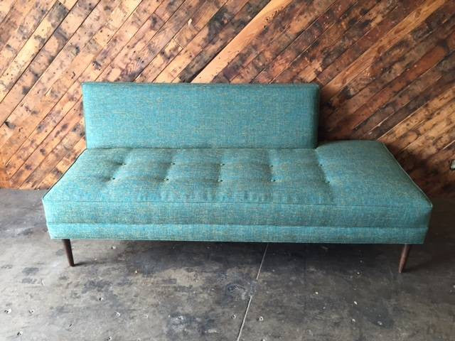 Mid Century Style Custom Turquoise Day Bed Sofa