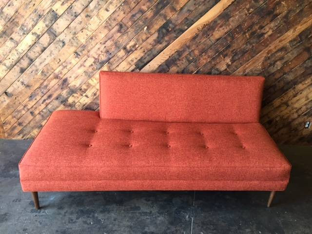 Mid Century Style Custom Day Bed Tweed Sofa