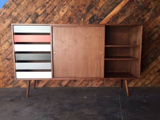 Mid Century Style Custom X Large Credenza with 6 drawers